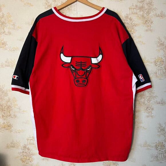 90s Champion Chicago Bulls Shooting Shirt Size 2XL - Picture 6 of 8